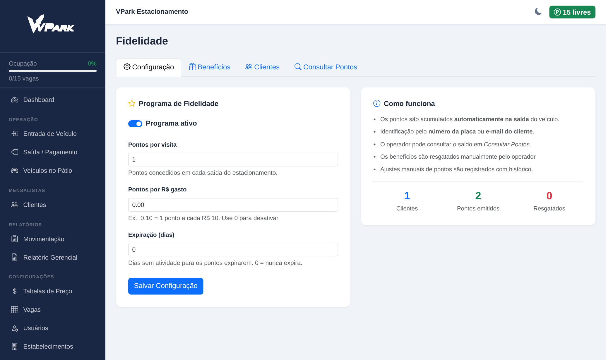 Programa de Fidelidade